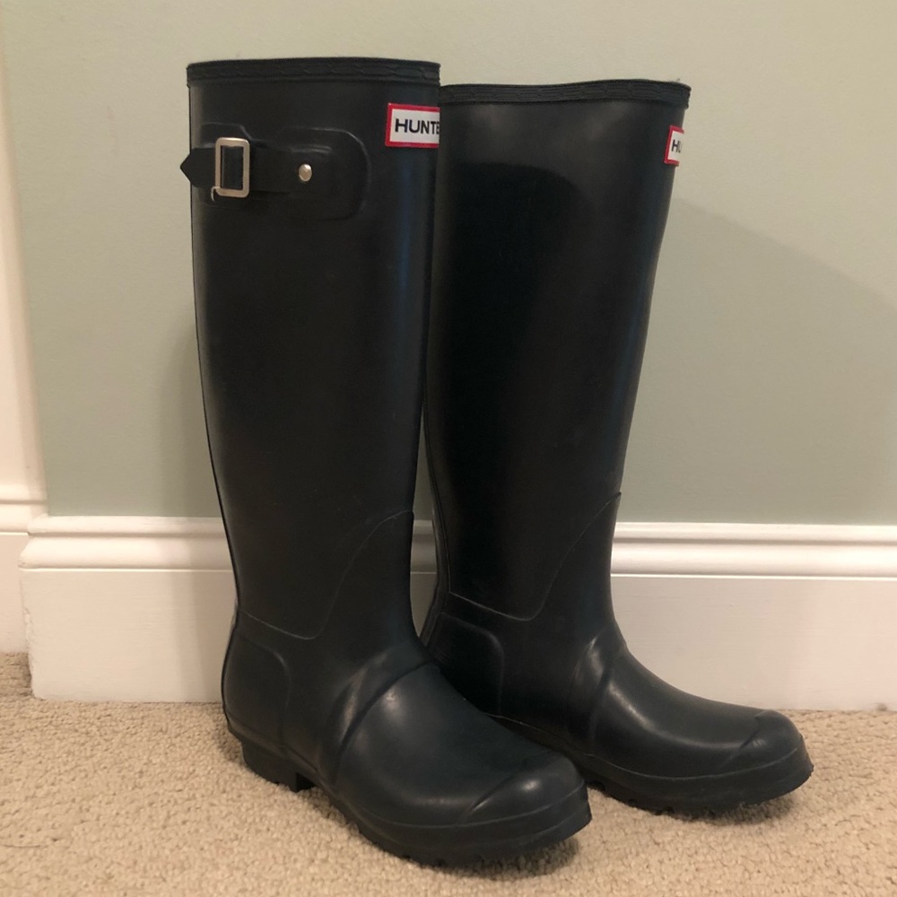Hunter Original Tall Matte Boots - Navy